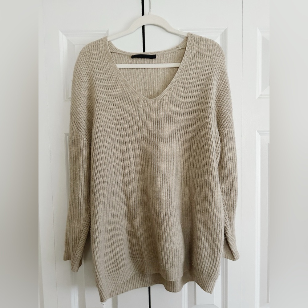 Jenni Kayne Wool Cabin Sweater in Oatmeal